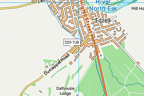 DD9 7UB map - OS VectorMap District (Ordnance Survey)