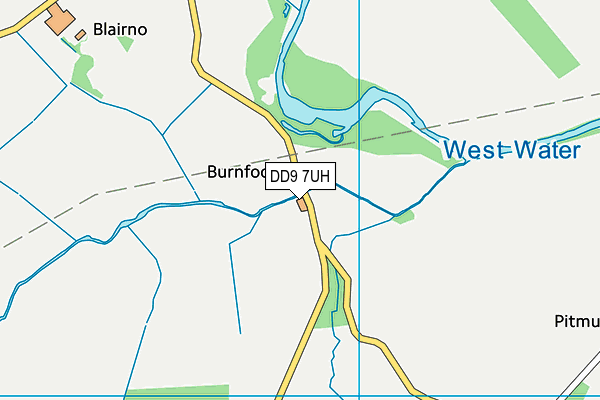 DD9 7UH map - OS VectorMap District (Ordnance Survey)