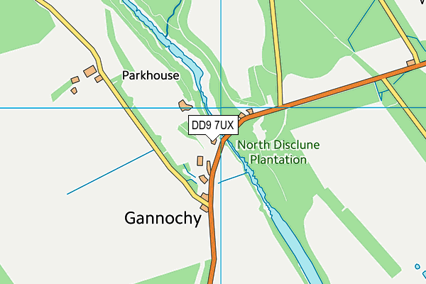 DD9 7UX map - OS VectorMap District (Ordnance Survey)