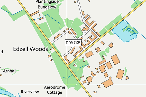DD9 7XE map - OS VectorMap District (Ordnance Survey)