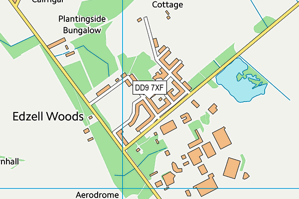 DD9 7XF map - OS VectorMap District (Ordnance Survey)