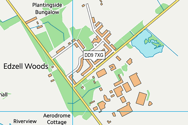 DD9 7XG map - OS VectorMap District (Ordnance Survey)