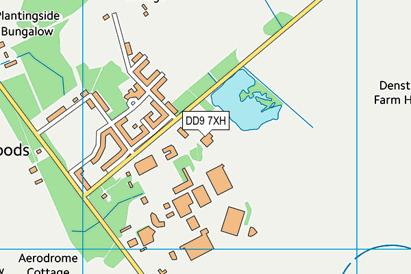 DD9 7XH map - OS VectorMap District (Ordnance Survey)