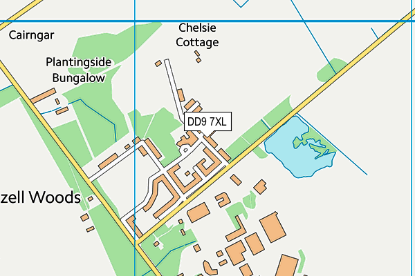 DD9 7XL map - OS VectorMap District (Ordnance Survey)