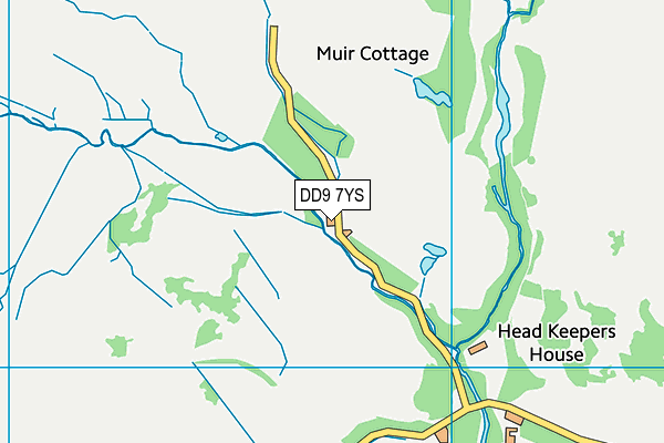 DD9 7YS map - OS VectorMap District (Ordnance Survey)