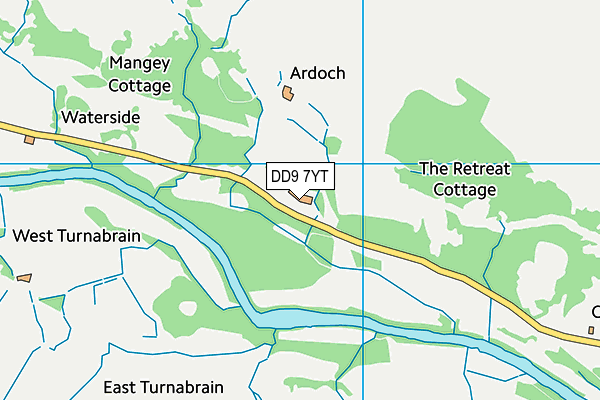 DD9 7YT map - OS VectorMap District (Ordnance Survey)
