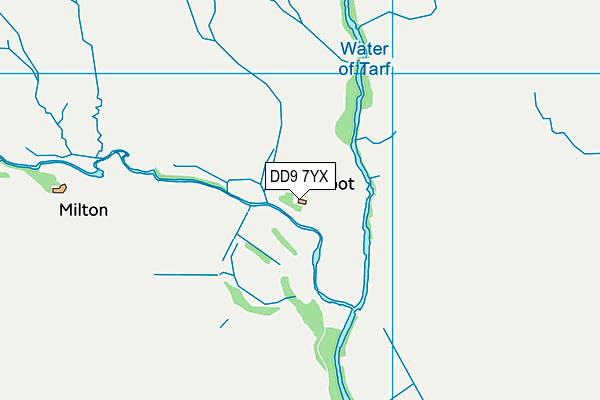 DD9 7YX map - OS VectorMap District (Ordnance Survey)