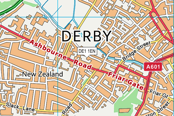 DE1 1EN map - OS VectorMap District (Ordnance Survey)