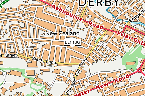 DE1 1GQ map - OS VectorMap District (Ordnance Survey)