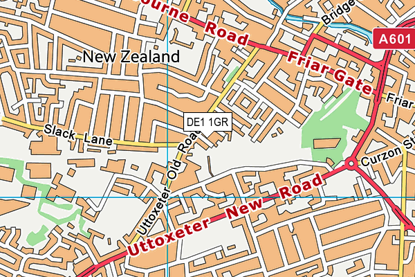 DE1 1GR map - OS VectorMap District (Ordnance Survey)