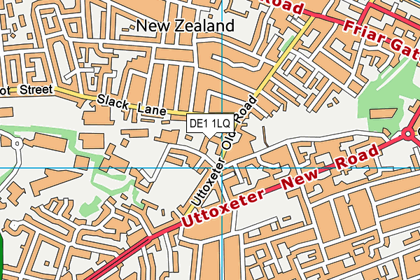 DE1 1LQ map - OS VectorMap District (Ordnance Survey)