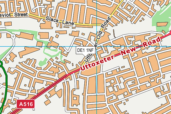 DE1 1NF map - OS VectorMap District (Ordnance Survey)
