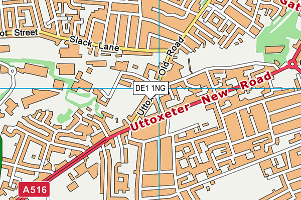 DE1 1NG map - OS VectorMap District (Ordnance Survey)