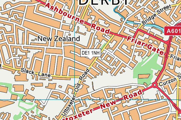 DE1 1NH map - OS VectorMap District (Ordnance Survey)