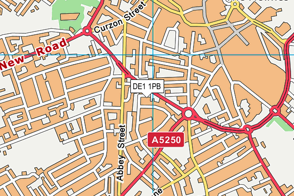 DE1 1PB map - OS VectorMap District (Ordnance Survey)