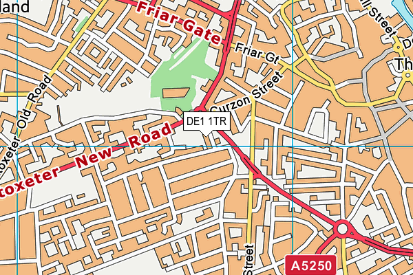 DE1 1TR map - OS VectorMap District (Ordnance Survey)