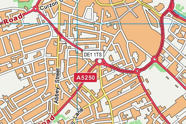 DE1 1TS map - OS VectorMap District (Ordnance Survey)