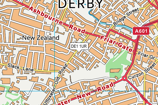 DE1 1UR map - OS VectorMap District (Ordnance Survey)