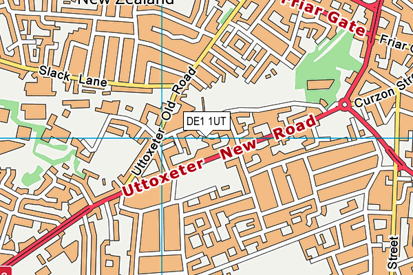 DE1 1UT map - OS VectorMap District (Ordnance Survey)