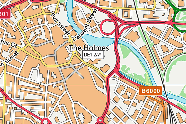 Gym City (Derby) (Closed) map (DE1 2AY) - OS VectorMap District (Ordnance Survey)