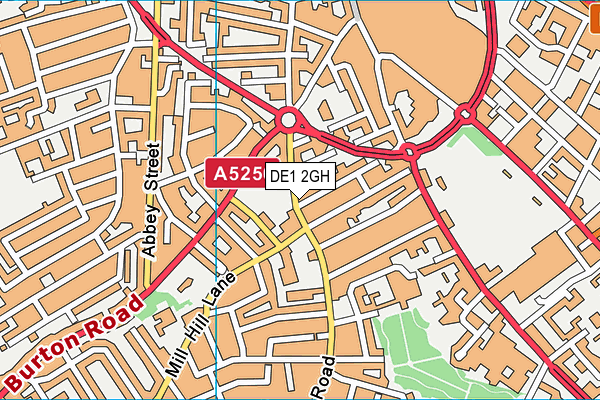 DE1 2GH map - OS VectorMap District (Ordnance Survey)