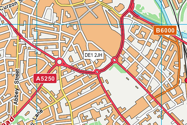 DE1 2JH map - OS VectorMap District (Ordnance Survey)