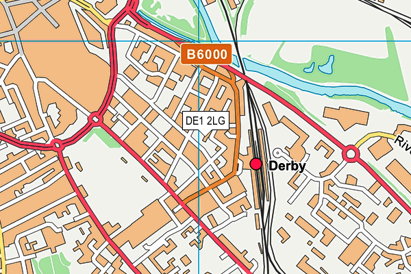 DE1 2LG map - OS VectorMap District (Ordnance Survey)