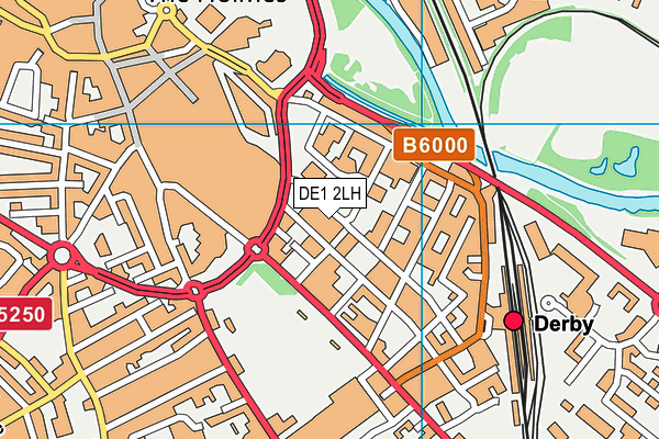 DE1 2LH map - OS VectorMap District (Ordnance Survey)