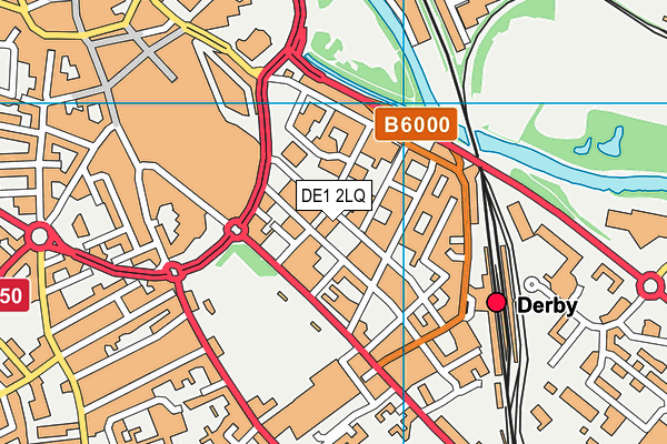 DE1 2LQ map - OS VectorMap District (Ordnance Survey)