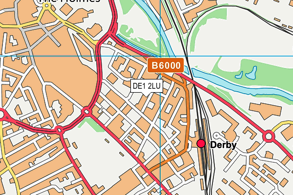 DE1 2LU map - OS VectorMap District (Ordnance Survey)