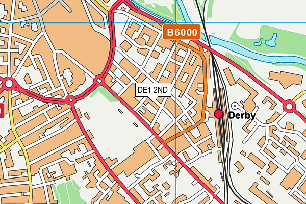 DE1 2ND map - OS VectorMap District (Ordnance Survey)