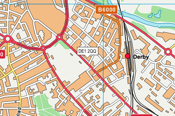 DE1 2QQ map - OS VectorMap District (Ordnance Survey)