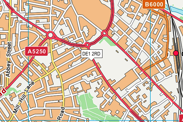 DE1 2RD map - OS VectorMap District (Ordnance Survey)