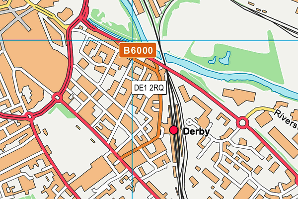 DE1 2RQ map - OS VectorMap District (Ordnance Survey)