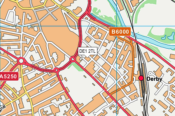 DE1 2TL map - OS VectorMap District (Ordnance Survey)