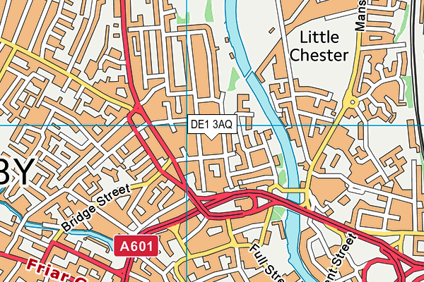 DE1 3AQ map - OS VectorMap District (Ordnance Survey)