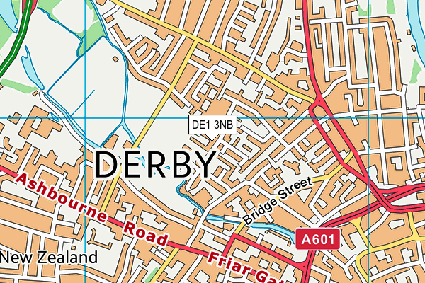 DE1 3NB map - OS VectorMap District (Ordnance Survey)