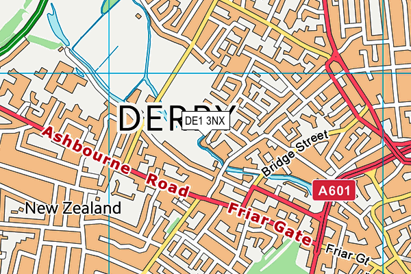 DE1 3NX map - OS VectorMap District (Ordnance Survey)
