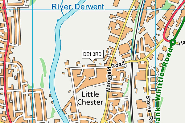 DE1 3RD map - OS VectorMap District (Ordnance Survey)
