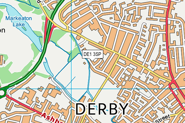 DE1 3SP map - OS VectorMap District (Ordnance Survey)