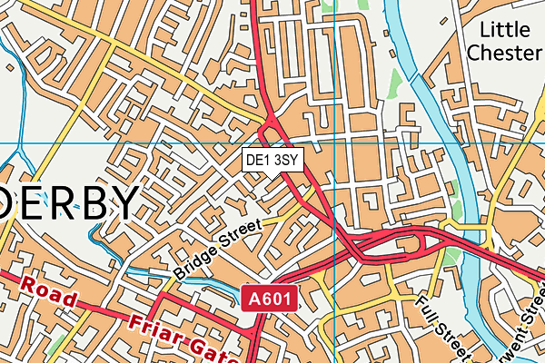 DE1 3SY map - OS VectorMap District (Ordnance Survey)