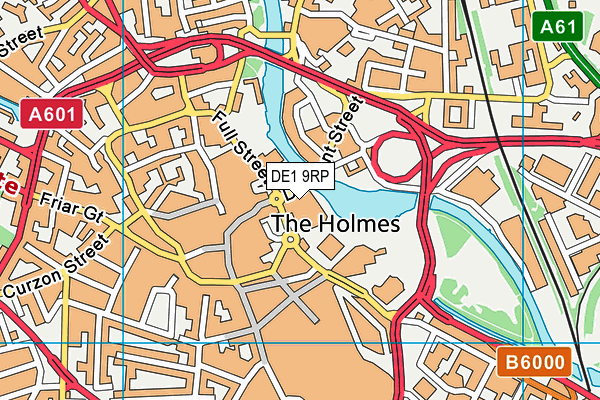 DE1 9RP map - OS VectorMap District (Ordnance Survey)