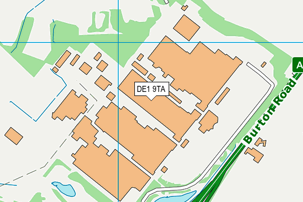 DE1 9TA map - OS VectorMap District (Ordnance Survey)