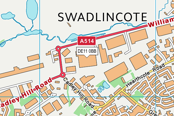 DE11 0BB map - OS VectorMap District (Ordnance Survey)