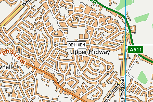 DE11 0EN map - OS VectorMap District (Ordnance Survey)