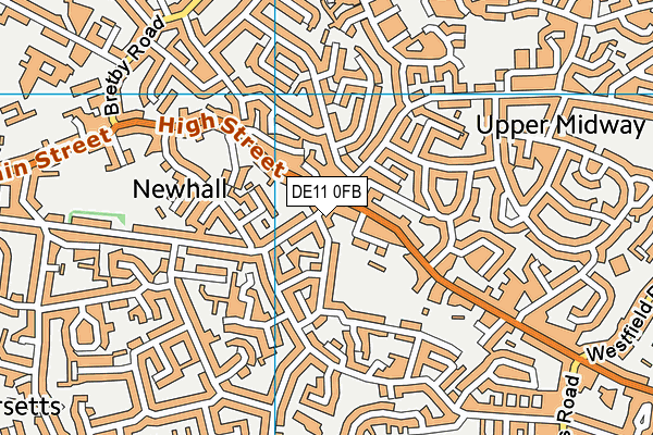 DE11 0FB map - OS VectorMap District (Ordnance Survey)