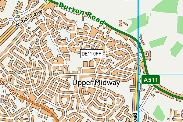 Chestnut Avenue Recreation Ground map (DE11 0FF) - OS VectorMap District (Ordnance Survey)