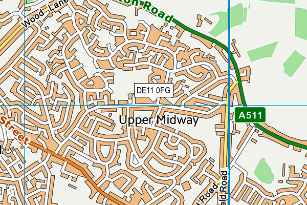 DE11 0FG map - OS VectorMap District (Ordnance Survey)