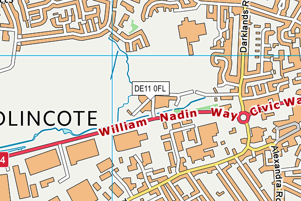 DE11 0FL map - OS VectorMap District (Ordnance Survey)