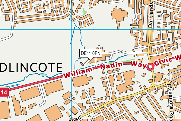 DE11 0FN map - OS VectorMap District (Ordnance Survey)